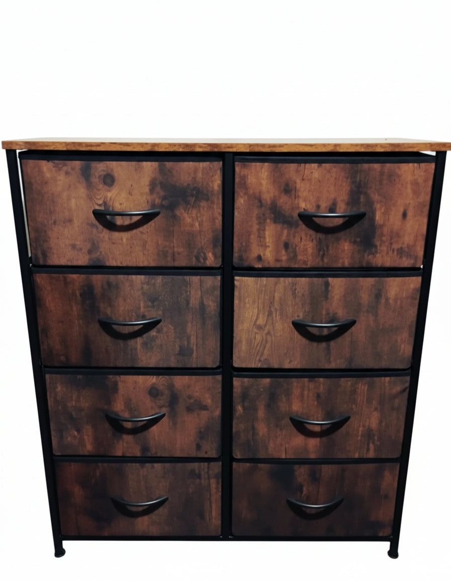 8-Drawer Bedroom Dresser – Fabric Storage Chest with Durable Steel Frame