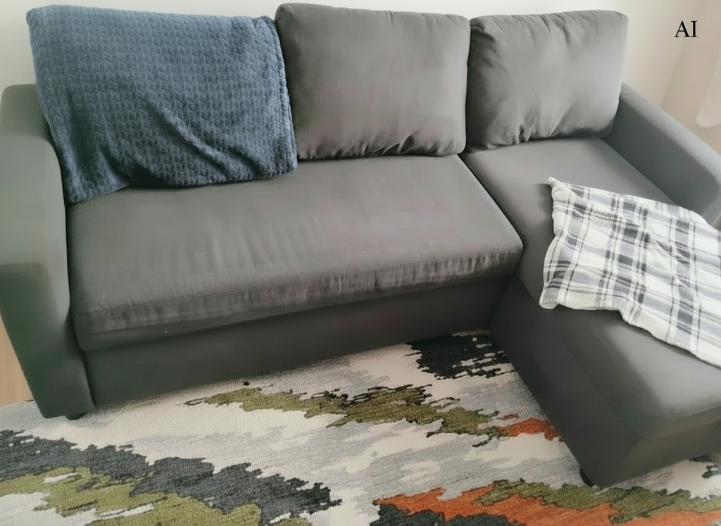 Sectional Couch- Firm, Soft Black Couch With Storage, Pull Out Sleeper