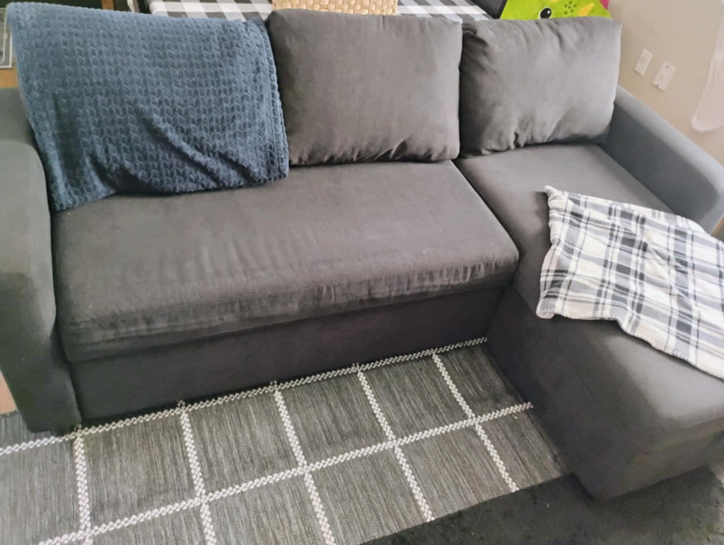 Sectional Couch- Firm, Soft Black Couch With Storage, Pull Out Sleeper