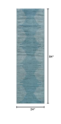 Rugshop Bohemian Stripe Stain Resistant High Traffic Living Room Kitchen Bedroom Dining Home Office Area Rug 5' x 7' Black