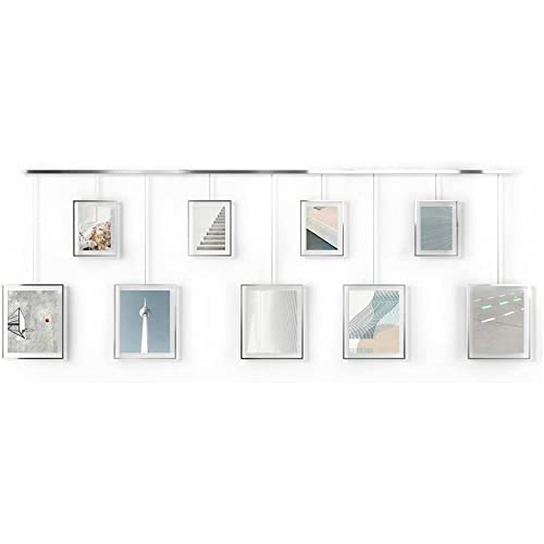 Umbra Exhibit Picture Frame Gallery Set, Adjustable Wall Collage Displays Five Photos (Two 4x6" and Three 5x7")