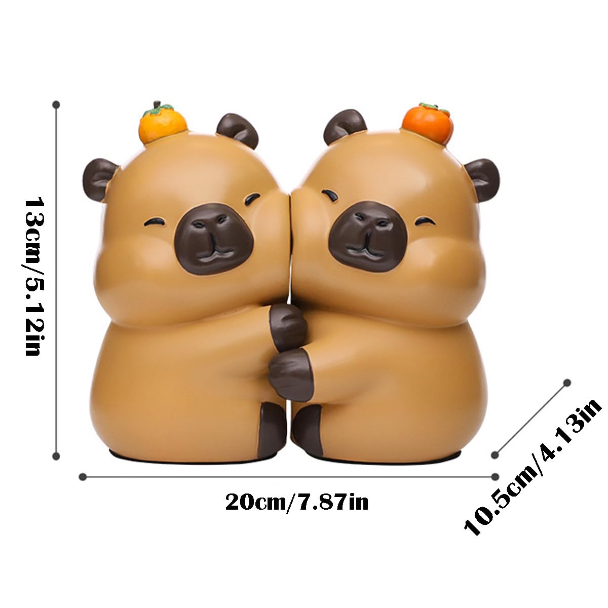 Cute Hug Ducks Decorative Bookends, Unique Book Ends to Hold Books Creative Resin Book Holder Stopper for Home Office Desk Bookshelf Decoration
