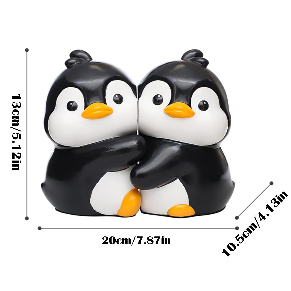 Cute Hug Ducks Decorative Bookends, Unique Book Ends to Hold Books Creative Resin Book Holder Stopper for Home Office Desk Bookshelf Decoration