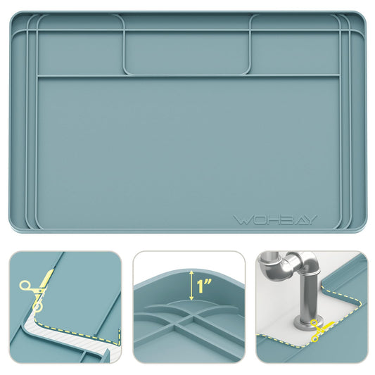Under Sink Mats for Kitchen Waterproof, 34" X 22" Or Smaller Cut to Fit Under Sink Drip Tray for Kitchen Bathroom Cabinets