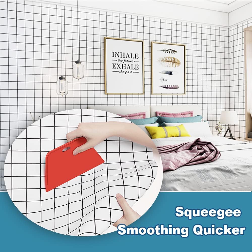 tiptopcarbon Wallpaper Kit Wallpaper Smoothing Tool Wallpaper Tools for Peel and Stick on Contact Paper Hanging Vinyl Backsplash Window Film