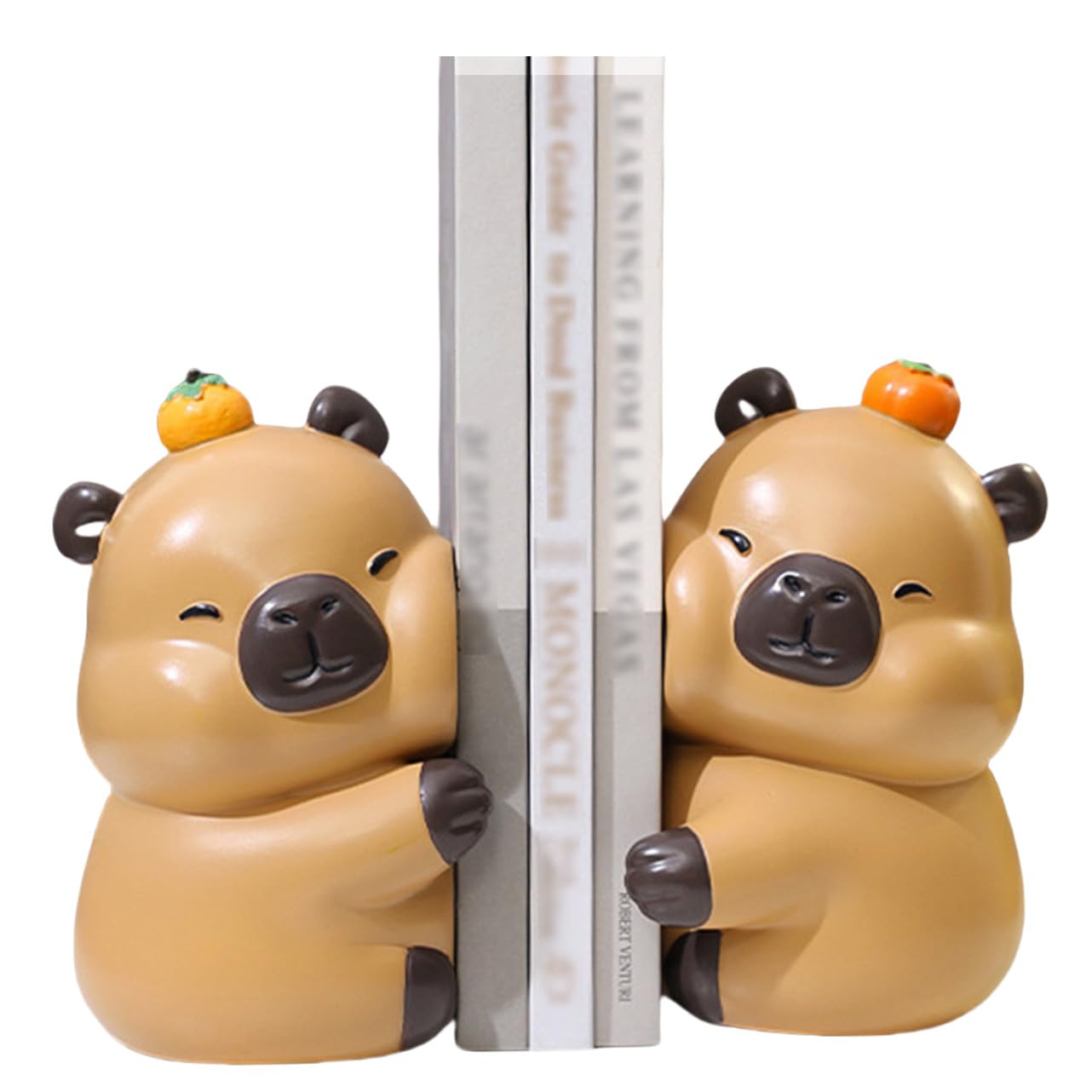 Cute Hug Ducks Decorative Bookends, Unique Book Ends to Hold Books Creative Resin Book Holder Stopper for Home Office Desk Bookshelf Decoration