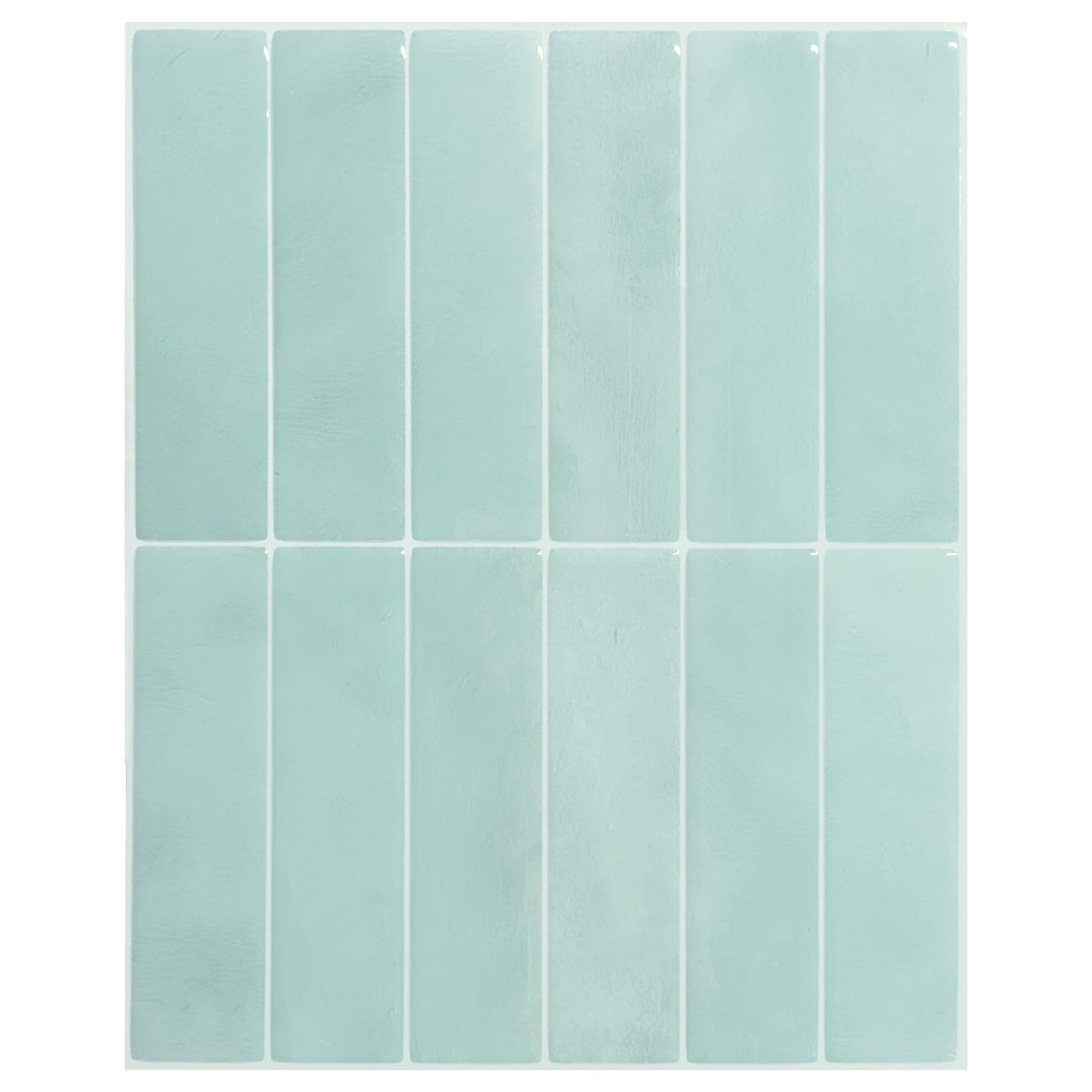 Smart Tiles SMART TILES Peel and Stick Backsplash - 5 Sheets of 11.43'' x 9'' - 3D Adhesive Peel and Stick Tile Backsplash for Kitchen, Bathroom, Wall Tile, Sefrou Green
