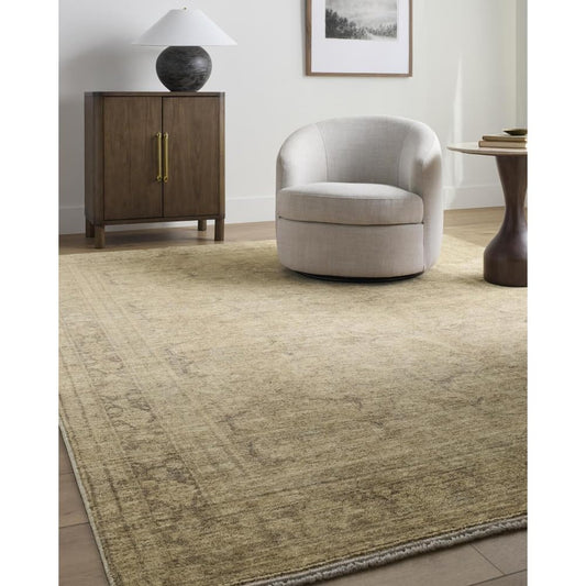 Livabliss x Galey Alix Fetscher IV Vintage Damask Area Rug, 5' x 7'6" (5' x 8'), Tan/Brown