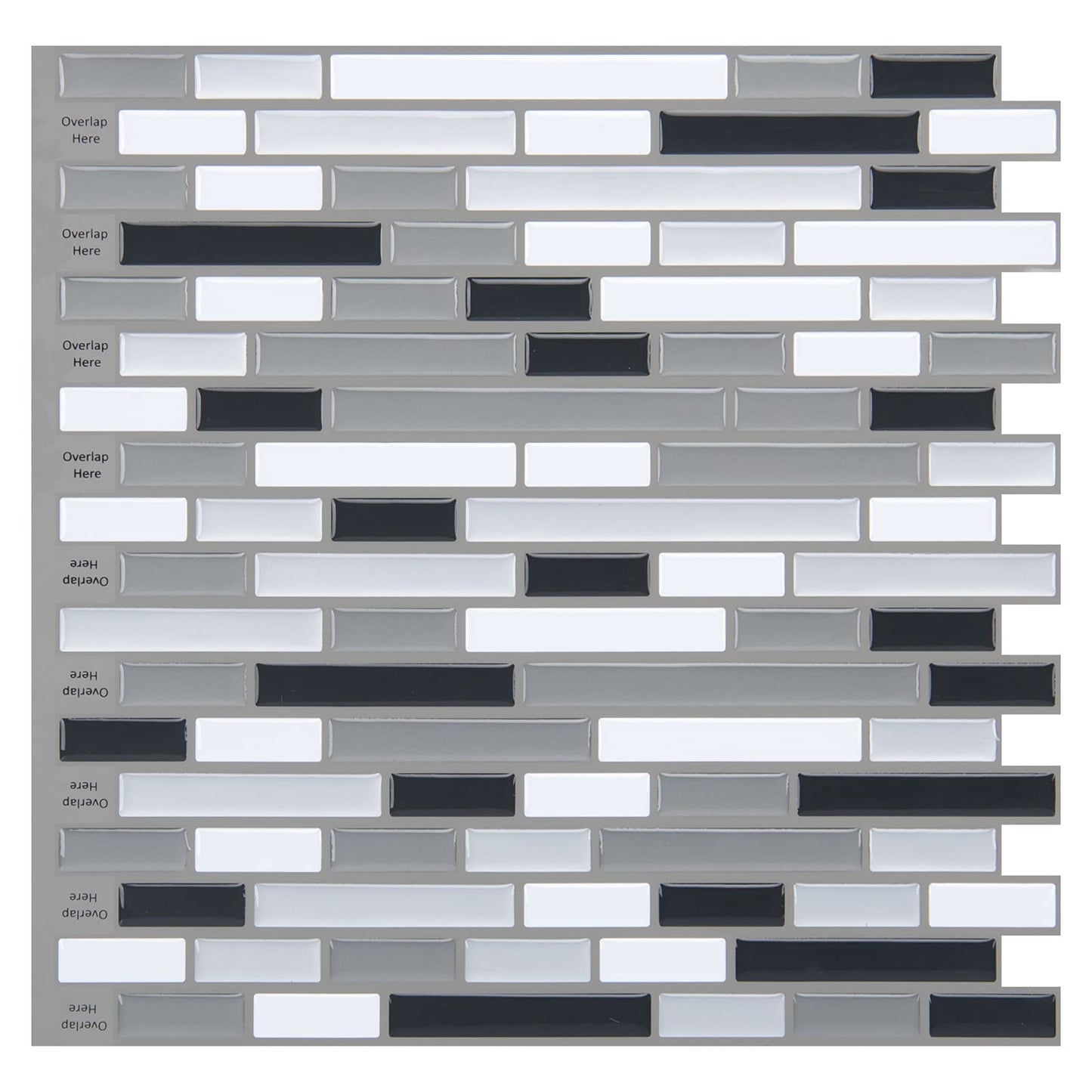 Sheet Kitchen Backsplash Tiles Peel and Stick, Self Adhesive Wall Tile Sticker for Kitchen Island Bathroom Laundry Room RV Renter 12" x 12" - Jade Green