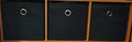 Black Fabric Storage bins with handles for bedroom, living room or storage