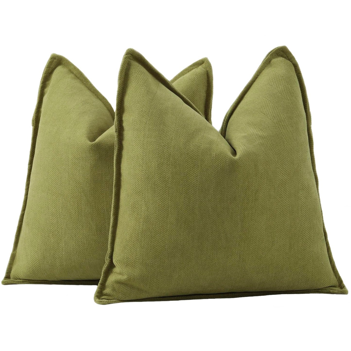 MADIZZ Textured Chenille Throw Pillow Covers Set of 2 Super Soft Decorative Pillow Covers Boho Cushion Covers Modern Pillowcases Farmhouse Home Decor for Sofa Bedroom 18x18 inch Beige