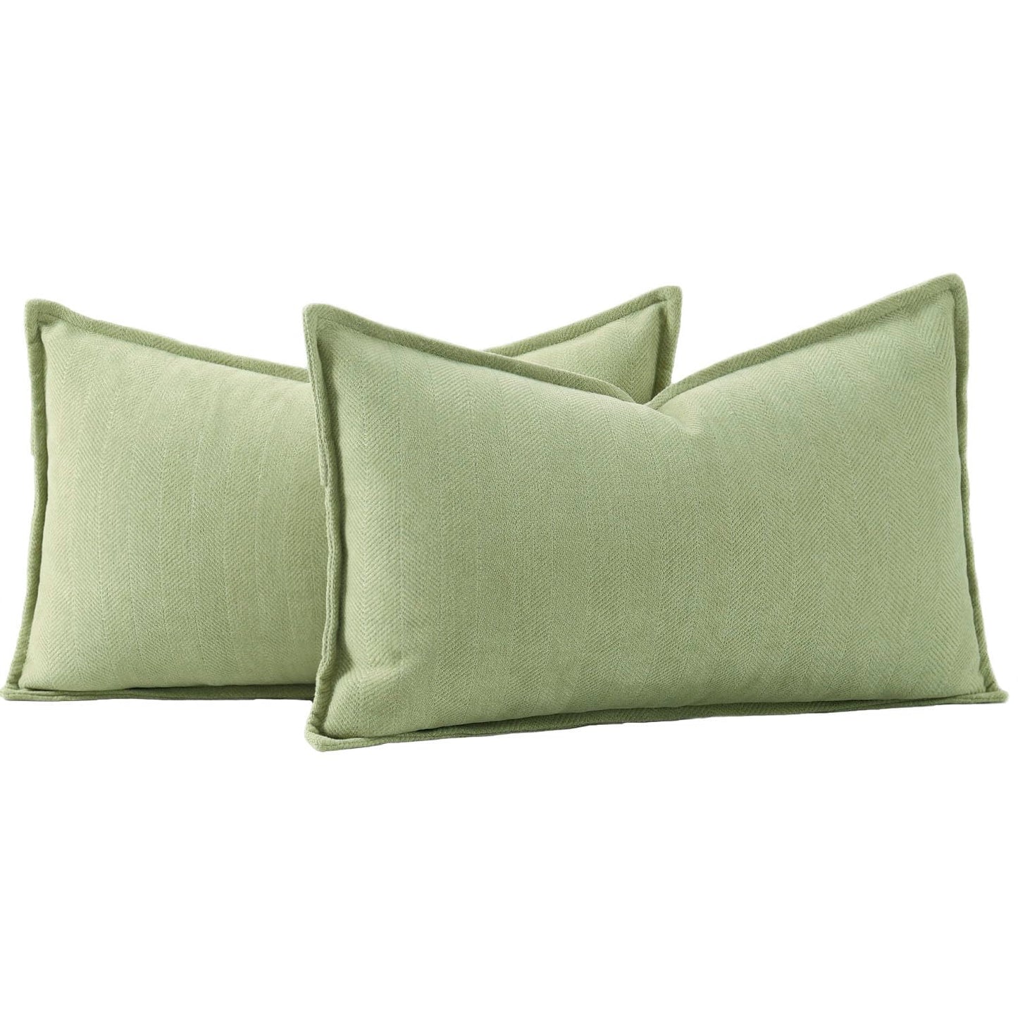 MADIZZ Textured Chenille Throw Pillow Covers Set of 2 Super Soft Decorative Pillow Covers Boho Cushion Covers Modern Pillowcases Farmhouse Home Decor for Sofa Bedroom 18x18 inch Beige
