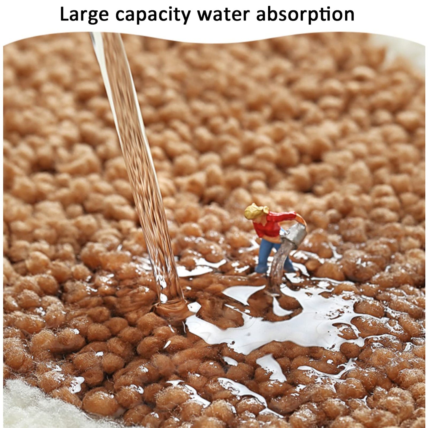 Bathroom Rugs Mats Water Absorbent Non-Slip Mat Used in Bathroom, Shower, Room, Etc.Soft Microfiber Bath Mat Machine Washable Bath Mat Bathroom Mat (Brown, 19x26 inch)