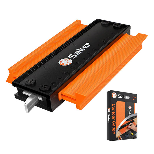 Saker Contour Gauge (10 Inch) Profile Tool-Adjustable Lock Father's Day Gift for Men Women Dad Him Boyfriend Husband-Precisely Copy Irregular Shape Duplicator-Welding Floor Woodworking Tool Tracing