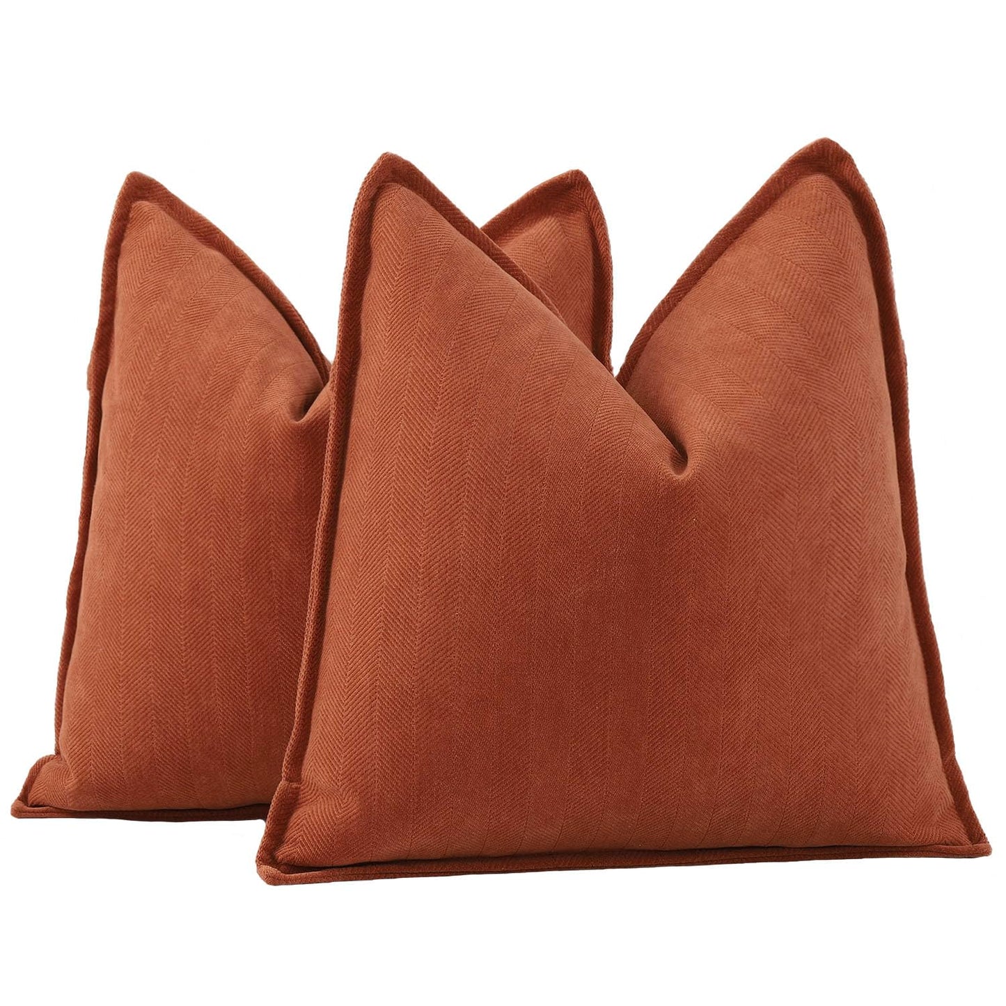 MADIZZ Textured Chenille Throw Pillow Covers Set of 2 Super Soft Decorative Pillow Covers Boho Cushion Covers Modern Pillowcases Farmhouse Home Decor for Sofa Bedroom 18x18 inch Beige