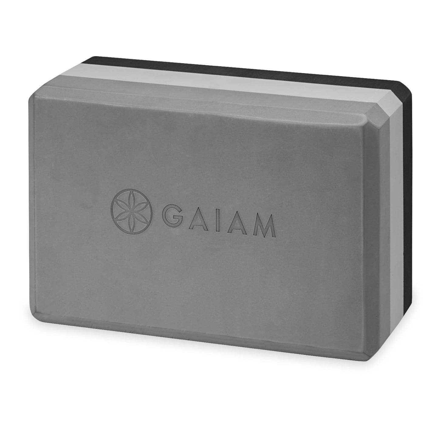 Gaiam Yoga Block - Supportive Latex-Free Eva Foam - Soft Non-Slip Surface with Beveled Edges for Yoga, Pilates, Meditation