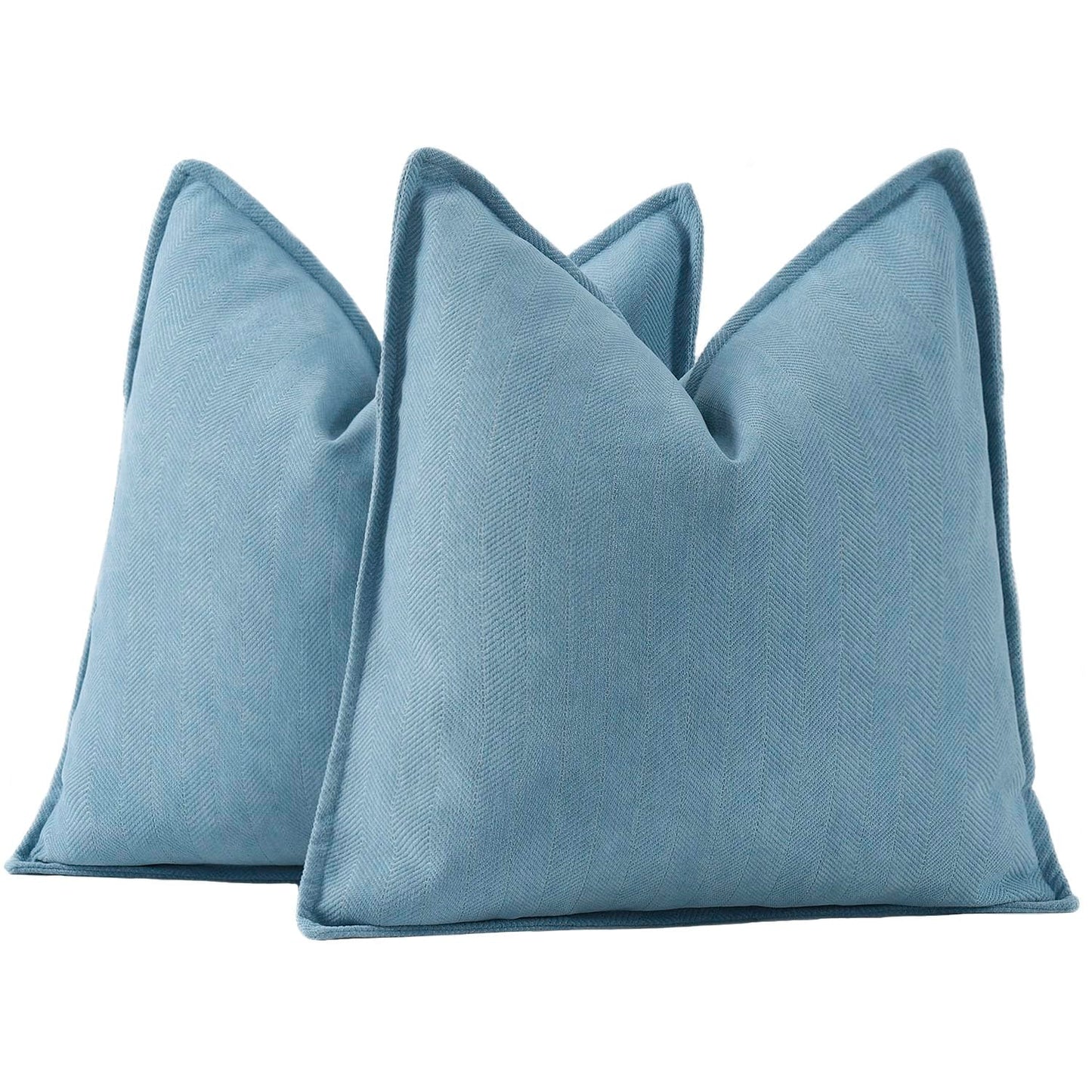 MADIZZ Textured Chenille Throw Pillow Covers Set of 2 Super Soft Decorative Pillow Covers Boho Cushion Covers Modern Pillowcases Farmhouse Home Decor for Sofa Bedroom 18x18 inch Beige