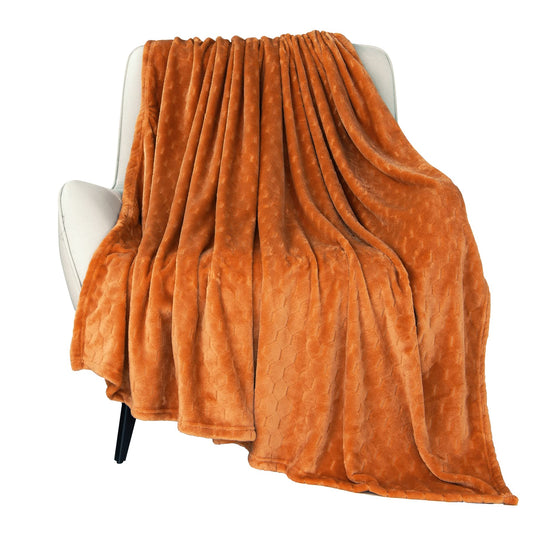TOONOW Fleece Blanket Super Soft Cozy Throw Blanket 50" x 60", Lightweight Fuzzy Comfy Textured Flannel Blanket Warm Plush Throw Blankets
