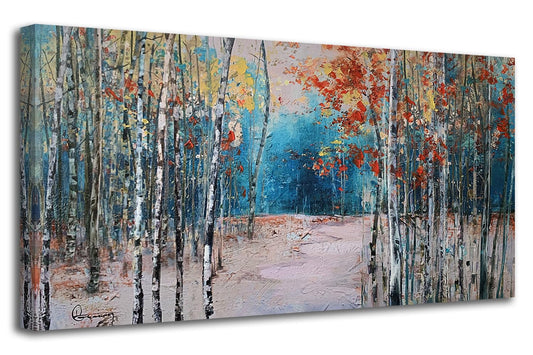 Ardemy Flowers Wall Art Canvas Daisy Colorful 3d Textured Picture Landscape Wildflowers Painting, Purple Yellow Floral Artwork Large40"x20"
