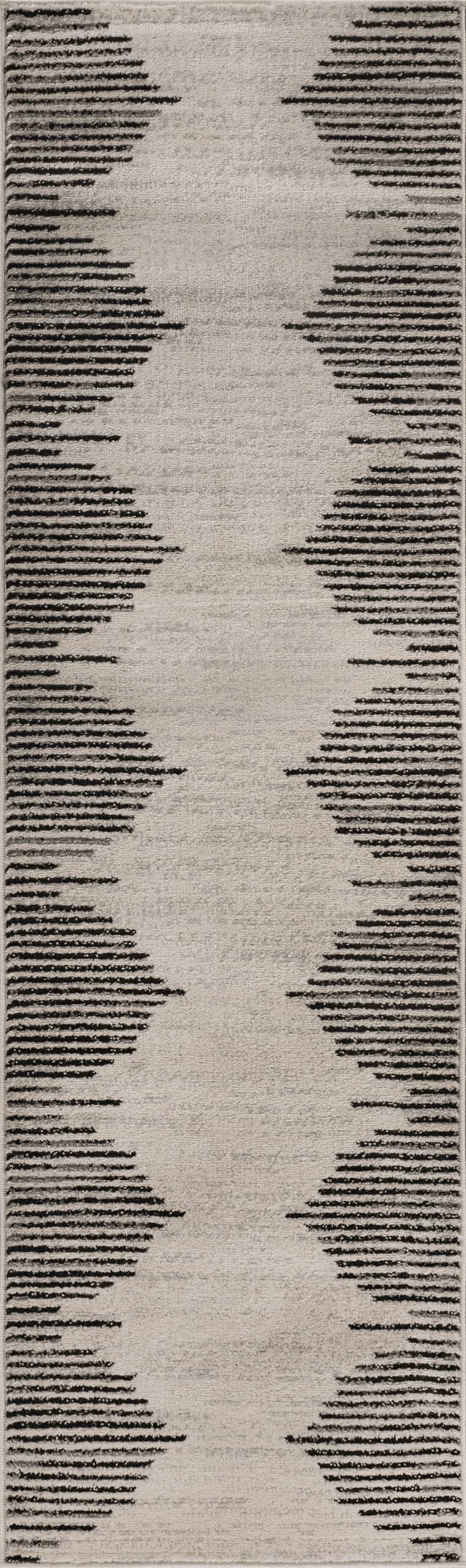Rugshop Bohemian Stripe Stain Resistant High Traffic Living Room Kitchen Bedroom Dining Home Office Area Rug 5' x 7' Black