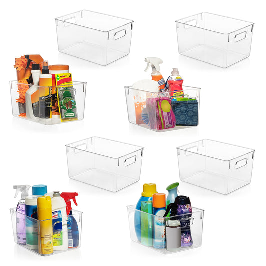 ClearSpace Clear Plastic Storage Bins – Pantry Organizers & Storage Containers, Cabinet Organizer - Home Organization Must Haves!