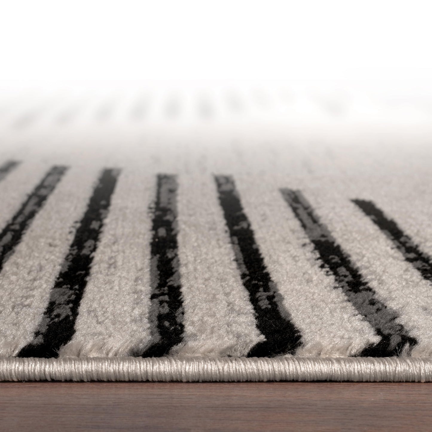 Rugshop Bohemian Stripe Stain Resistant High Traffic Living Room Kitchen Bedroom Dining Home Office Area Rug 5' x 7' Black