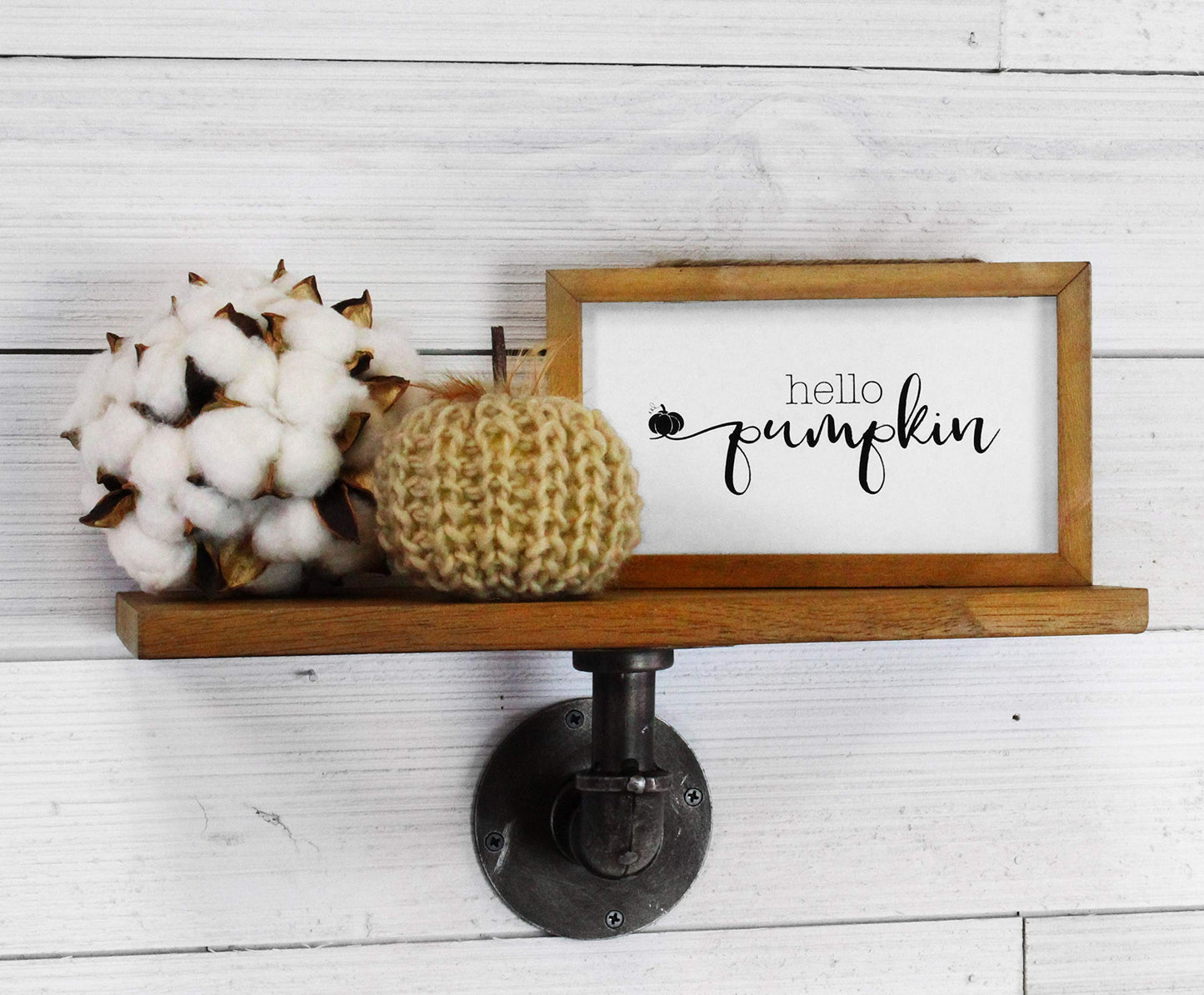 AuldHome Design Farmhouse Decor Fall Theme Wood Signs (Set of 2); Door Hanger Welcome Harvest Thanksgiving Autumn Seasonal Plaques 8.5 x 5 inches