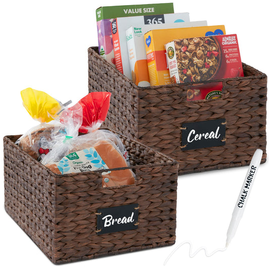 Best Choice Products Set of 4 9x12in Water Hyacinth Pantry Baskets