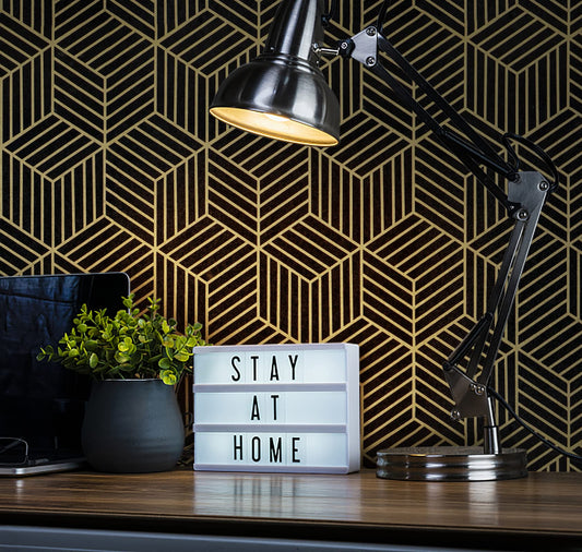 CiCiwind Peel and Stick Wallpaper Boho Wall Paper Modern White and Gold Geometric Contact Paper for Cabinets Removable Self Adhesive Bathroom Wallpaper for Bedroom Papel Tapiz para Pared 15.7"x78.7"