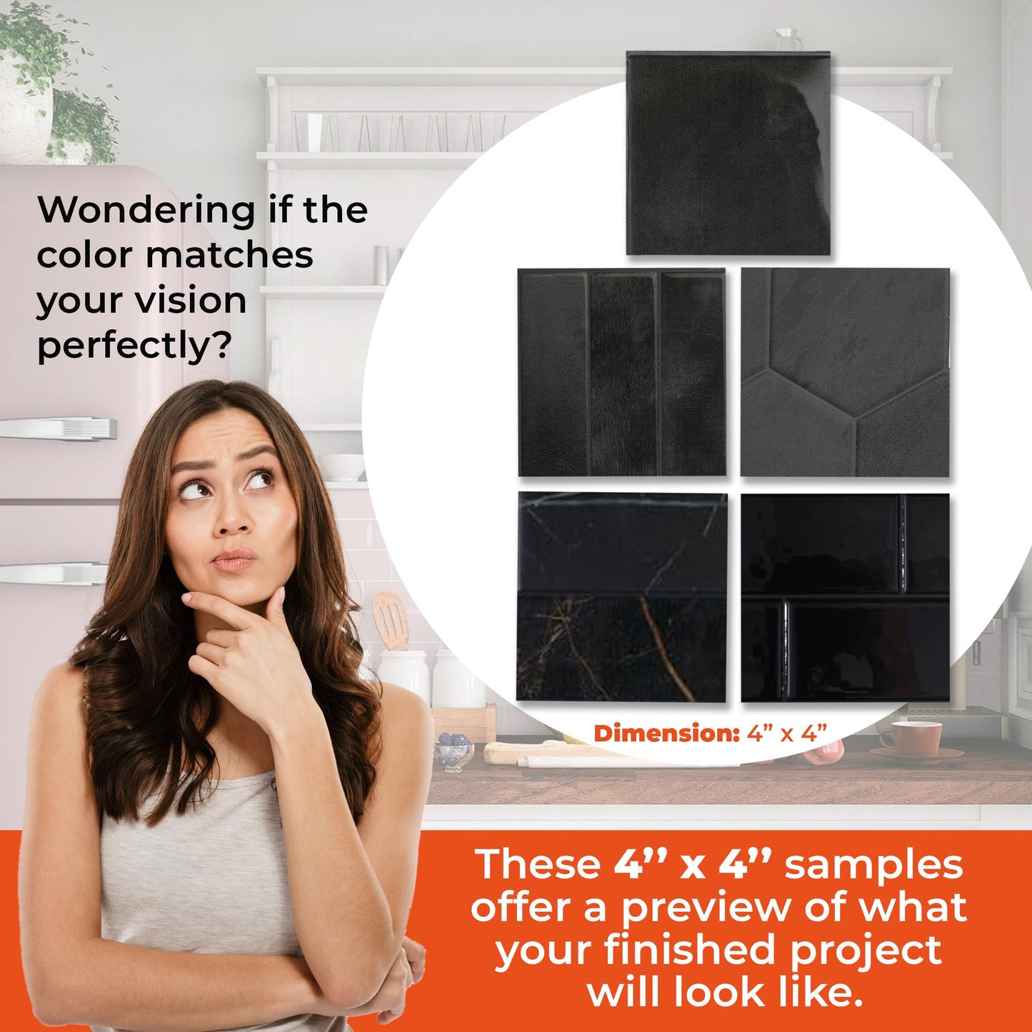 Smart Tiles SMART TILES Peel and Stick Backsplash - 5 Sheets of 11.43'' x 9'' - 3D Adhesive Peel and Stick Tile Backsplash for Kitchen, Bathroom, Wall Tile, Sefrou Green