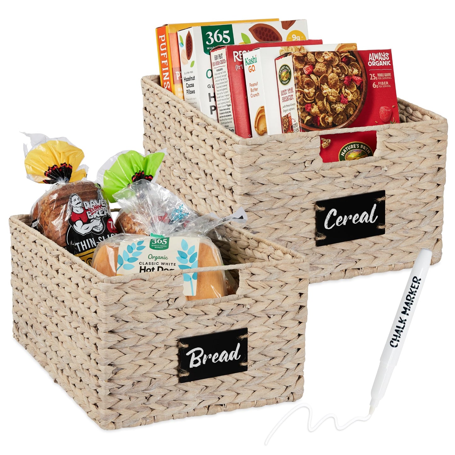Best Choice Products Set of 4 9x12in Water Hyacinth Pantry Baskets