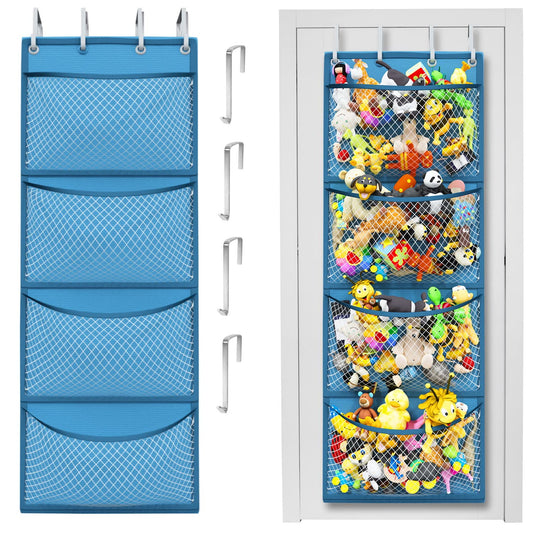 The Original Stuffed Animal Storage (Patent Pending) - Over Door Organizer for Stuffies, Baby Ideas Holder, Toy Plush/Hammock Hanging Storage Net Big Girls Toddler Large Bag Animals