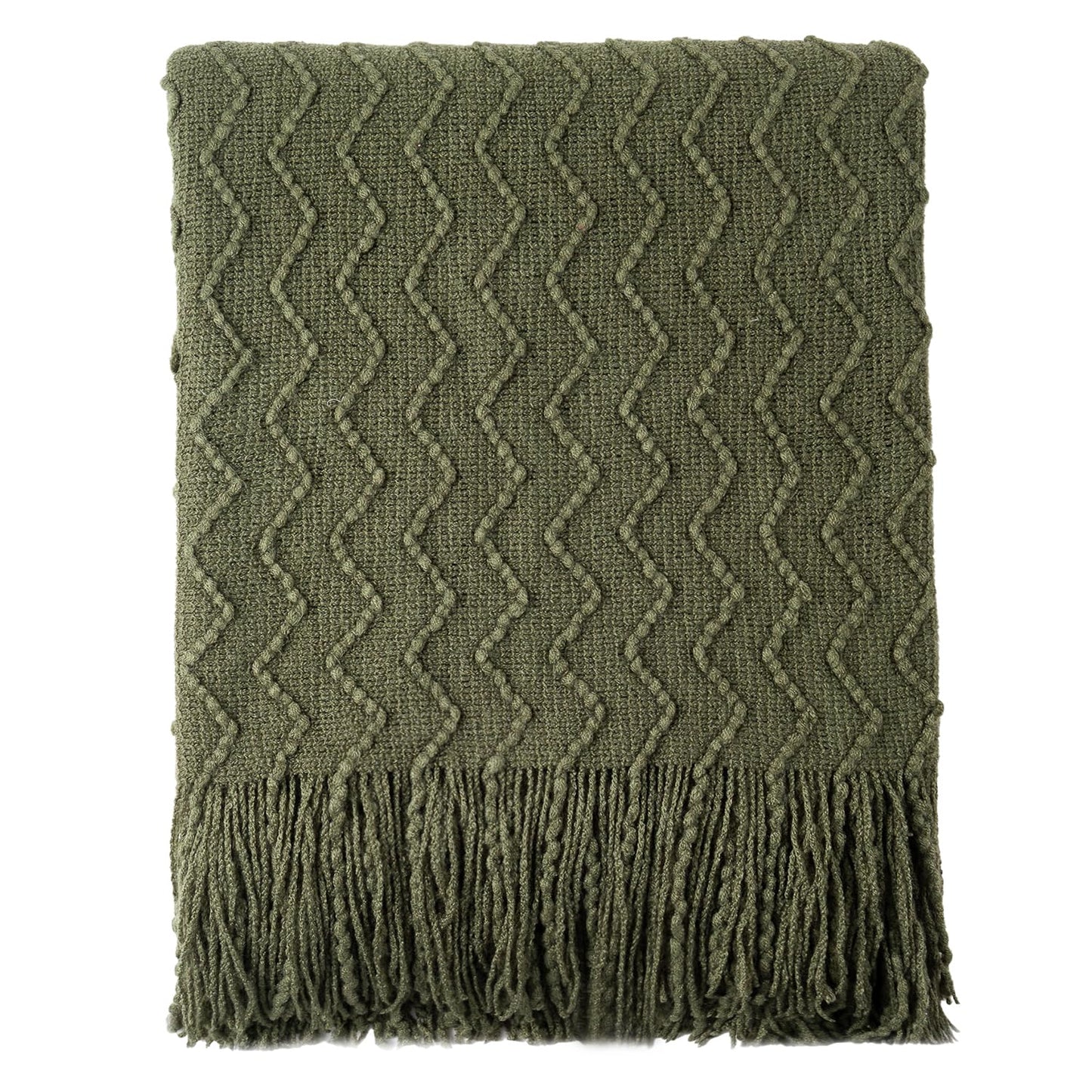 BATTILO HOME Burnt Orange Throw Blanket for Couch, Decorative Fall Throw Blanket with Tassels Halloween Throw Fall Decor, 50"x60"