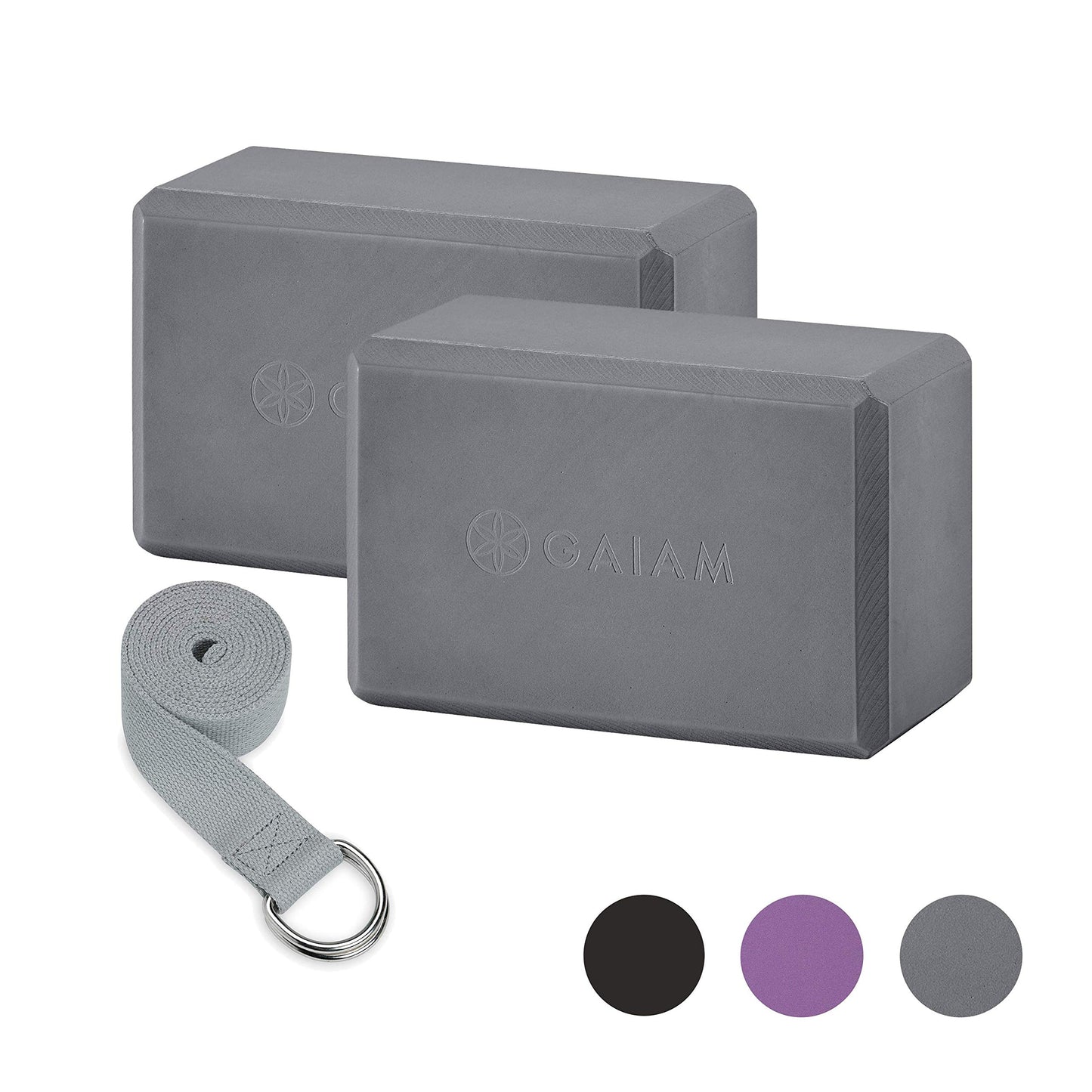 Gaiam Yoga Block - Supportive Latex-Free Eva Foam - Soft Non-Slip Surface with Beveled Edges for Yoga, Pilates, Meditation
