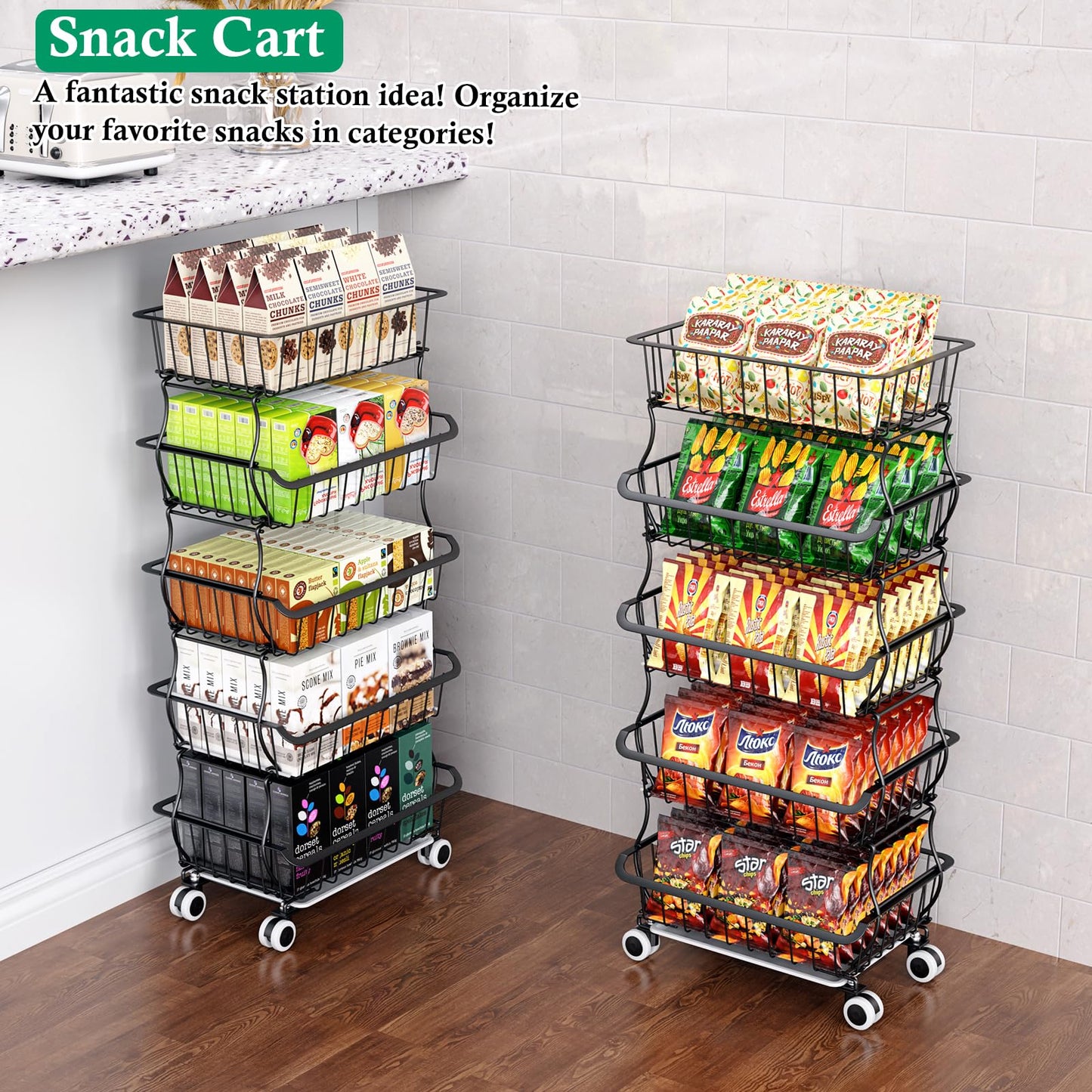 3-Tier Rolling Pantry Floor Organizer – a kitchen storage solution for your home improvement needs