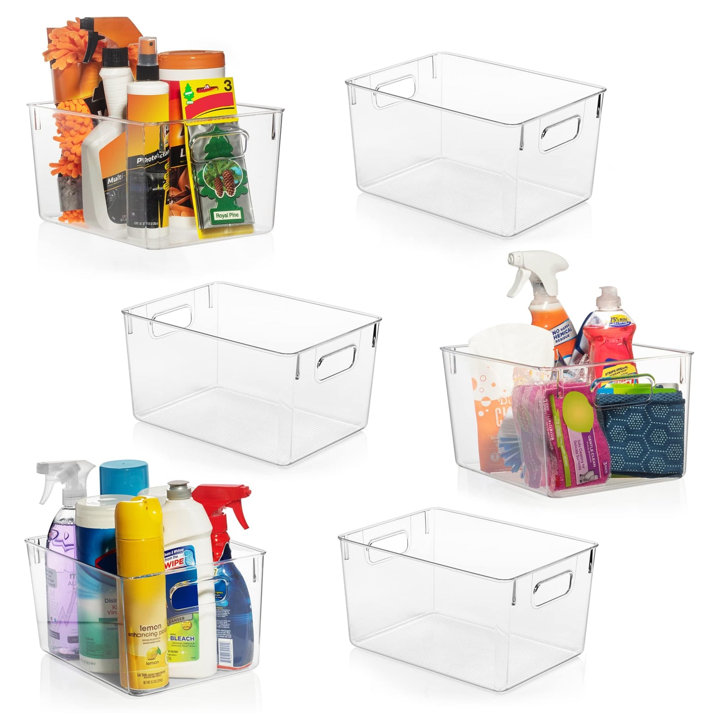 ClearSpace Clear Plastic Storage Bins – Pantry Organizers & Storage Containers, Cabinet Organizer - Home Organization Must Haves!