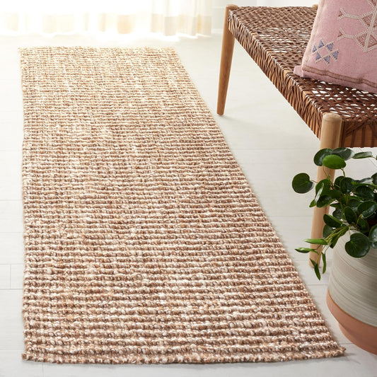 SAFAVIEH Natural Fiber area rug- 9' x 12', Natural, Handmade Chunky Textured JuteThick