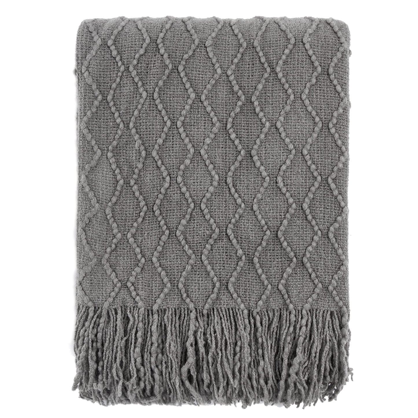 BATTILO HOME Burnt Orange Throw Blanket for Couch, Decorative Fall Throw Blanket with Tassels Halloween Throw Fall Decor, 50"x60"