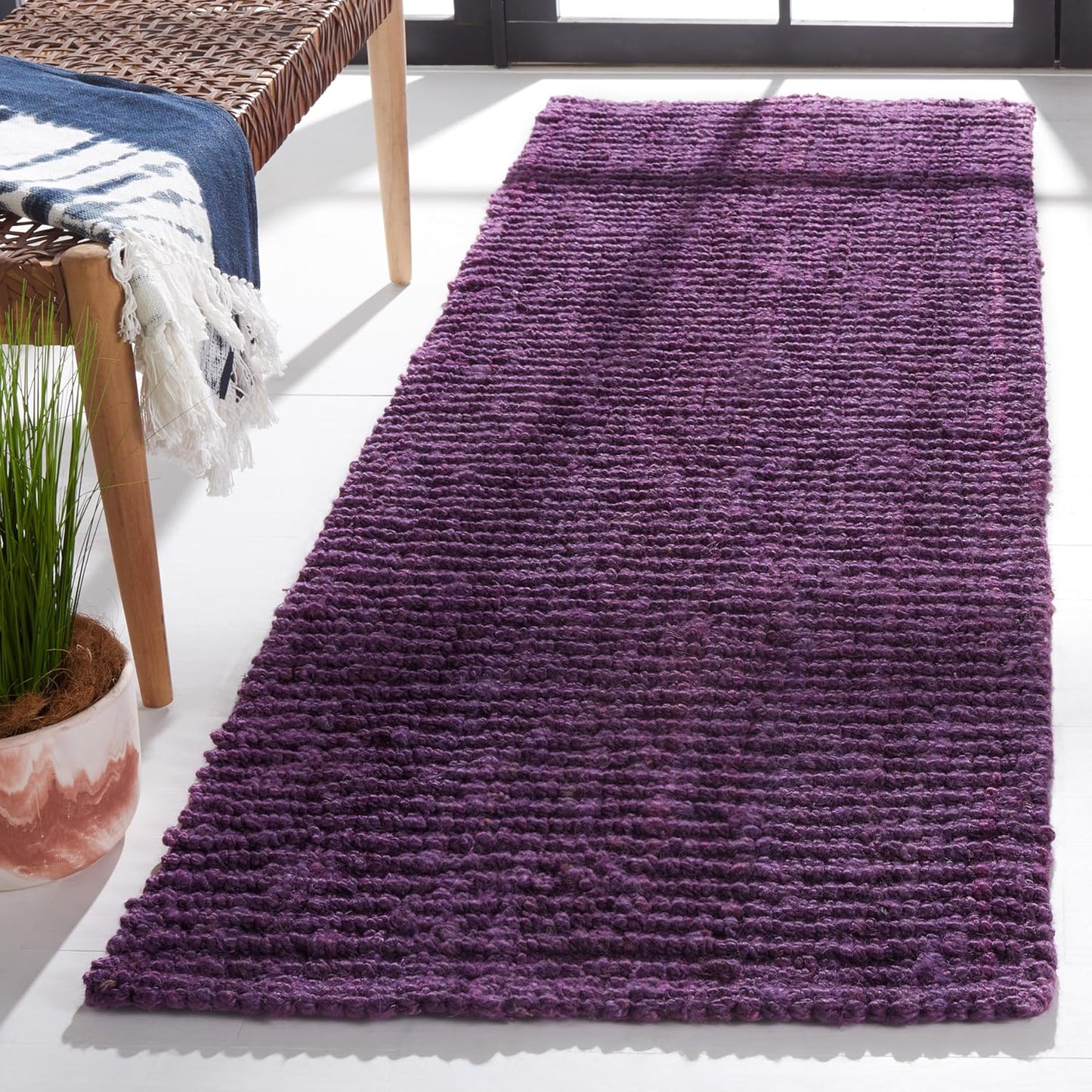 SAFAVIEH Natural Fiber area rug- 9' x 12', Natural, Handmade Chunky Textured JuteThick