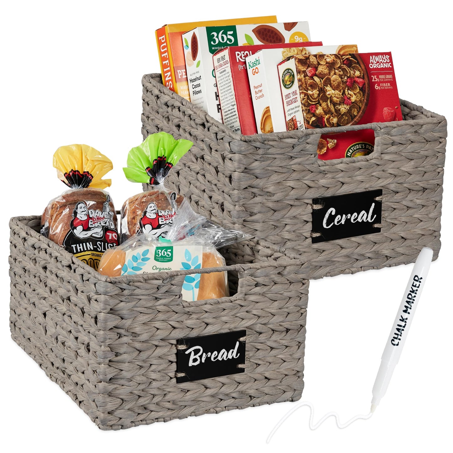Best Choice Products Set of 4 9x12in Water Hyacinth Pantry Baskets