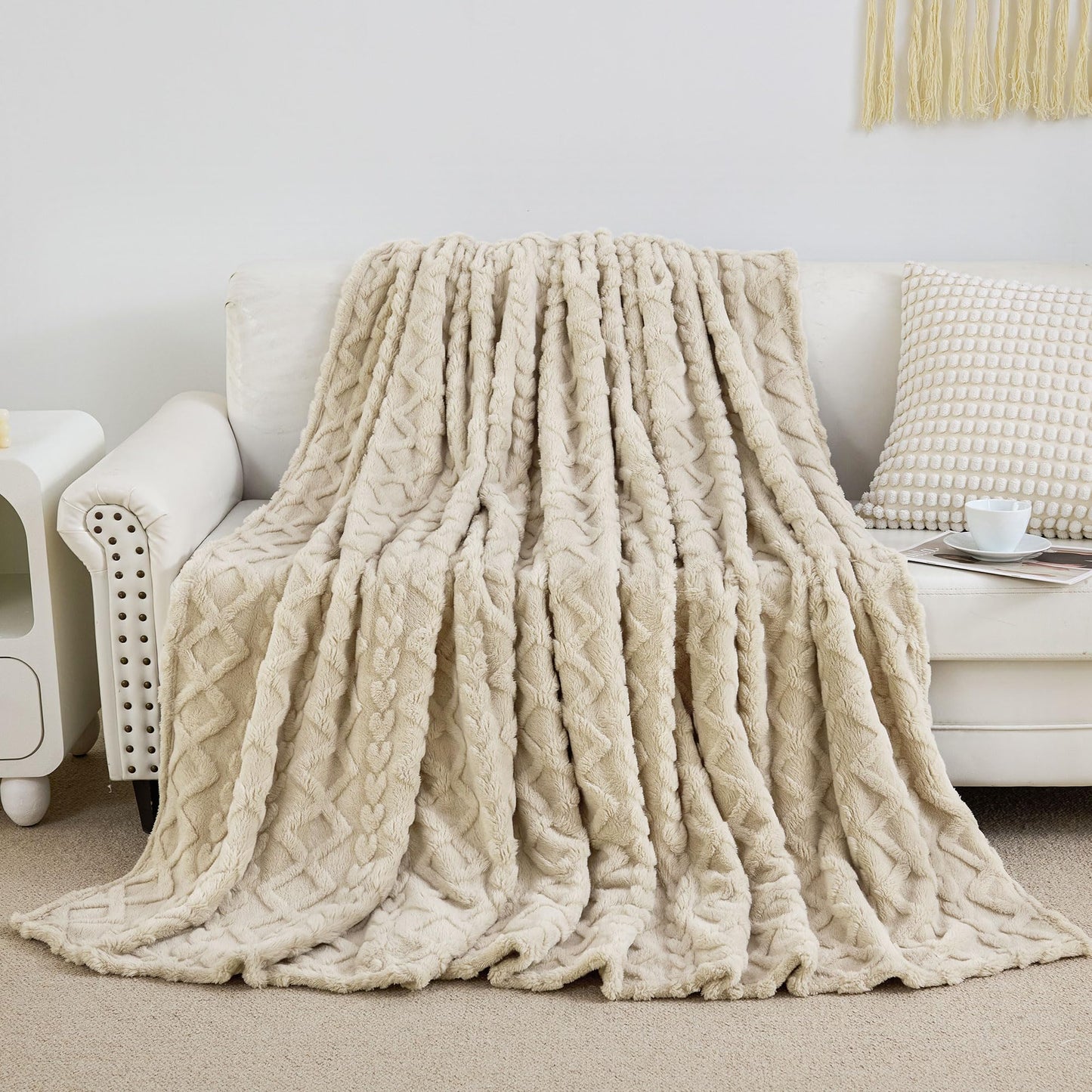 Cozy Soft Lightweight Fuzzy Throw Blanket for Couch, Warm Present for Birthday, Christmas, Halloween