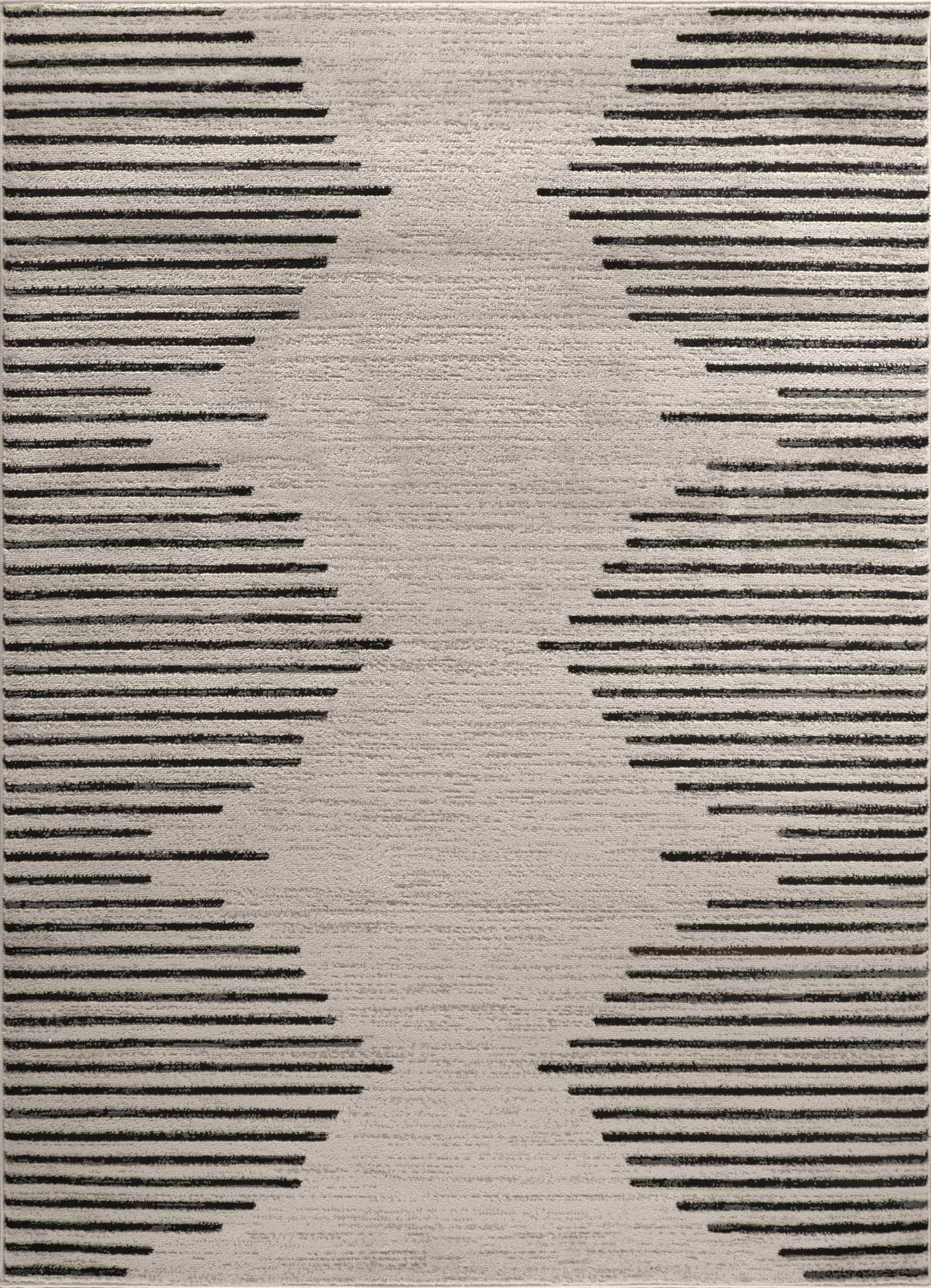 Rugshop Bohemian Stripe Stain Resistant High Traffic Living Room Kitchen Bedroom Dining Home Office Area Rug 5' x 7' Black