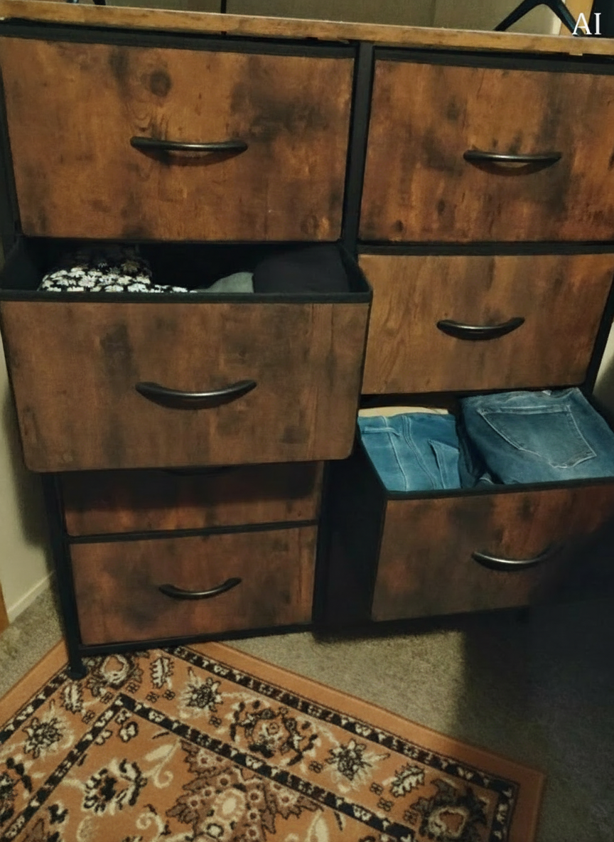 8-Drawer Bedroom Dresser – Fabric Storage Chest with Durable Steel Frame